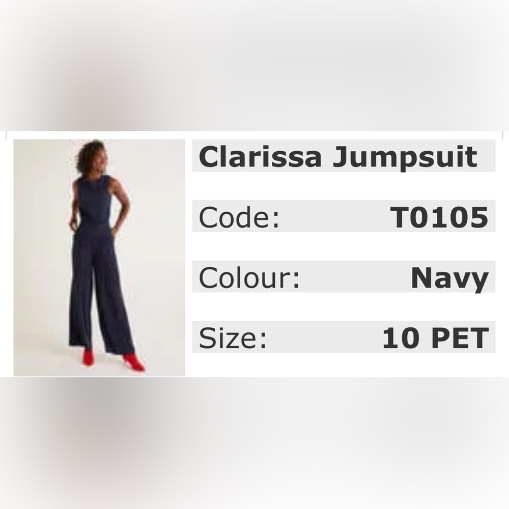 Boden Clarissa Jumpsuit Navy